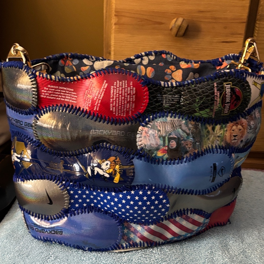 Colorful Patchwork Bucket Bag